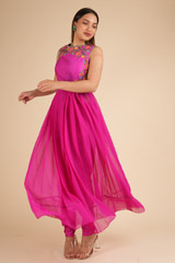 Pink Georgette Kurta Set1186 video